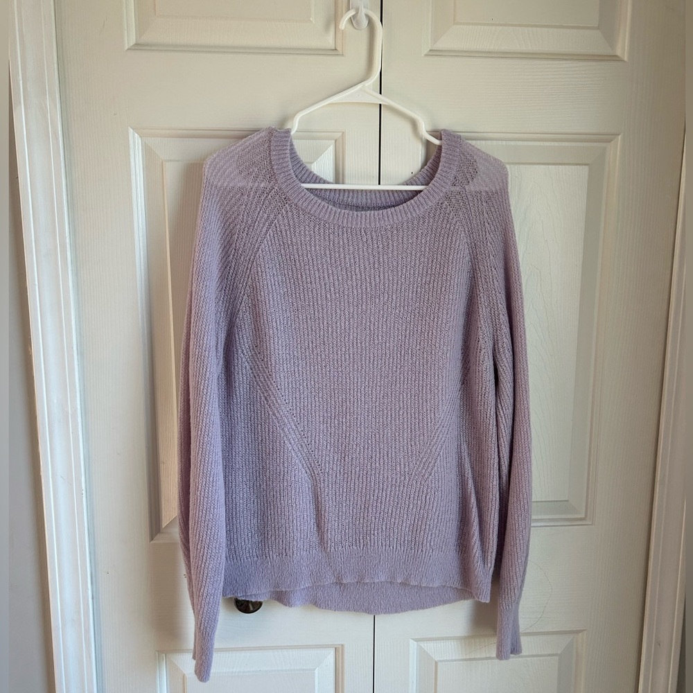 Loft Sweater - Lavender Knit Scoop Neck